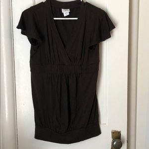 Brown maternity shirt